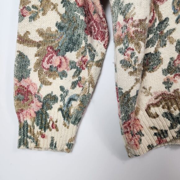 De Rotchild Sweater Womens M VTG Silk Blend Cottagecore Fairycore Shoulder Pads - Picture 4 of 15